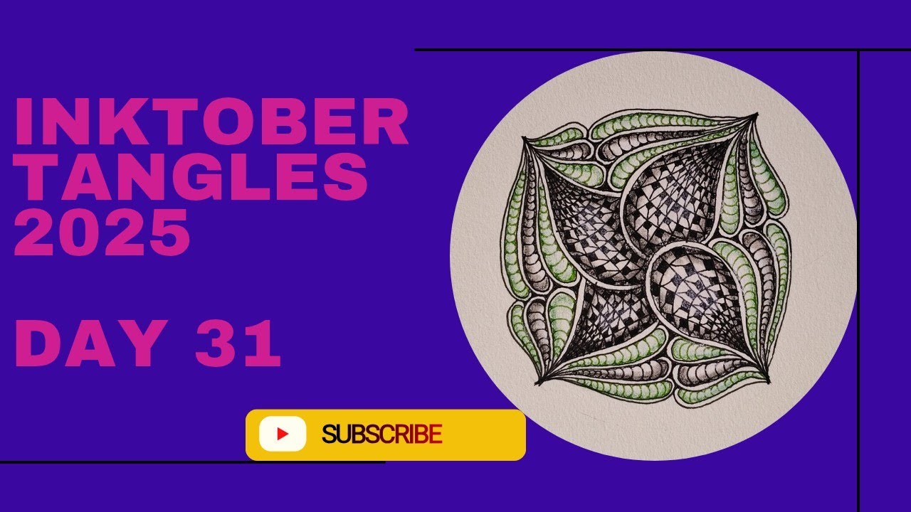 Inktober Tangles 2025 Day 31.