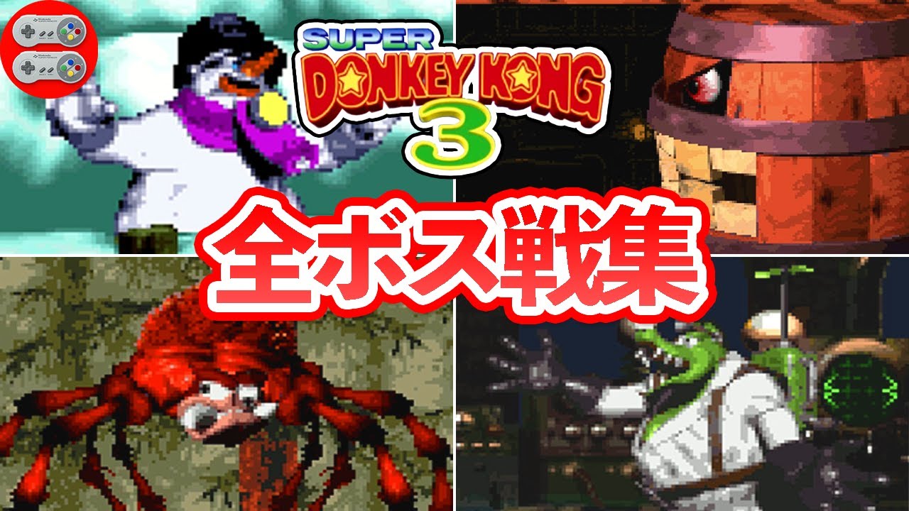 【スーパードンキーコング3】 全ボス戦集