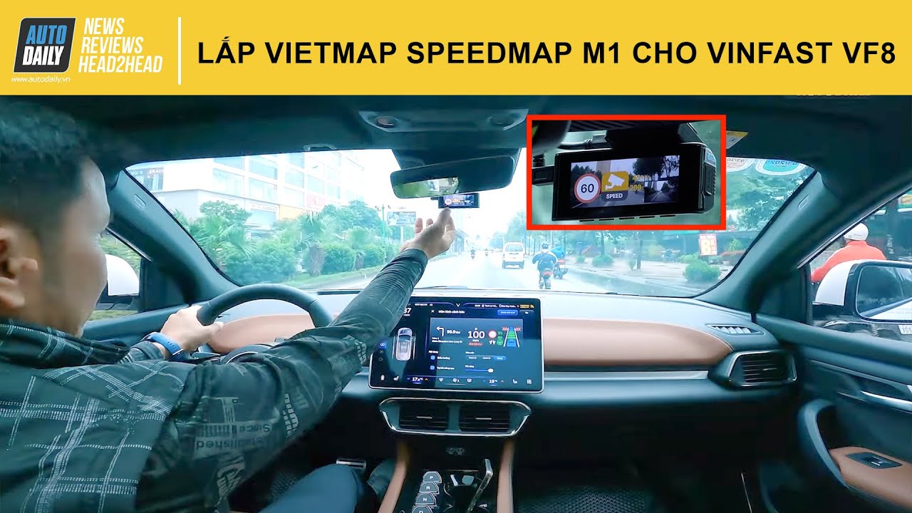 Lê Hùng lắp camera hành trình Vietmap SpeedMap M1 cho VinFast VF8 |Autodaily.vn|