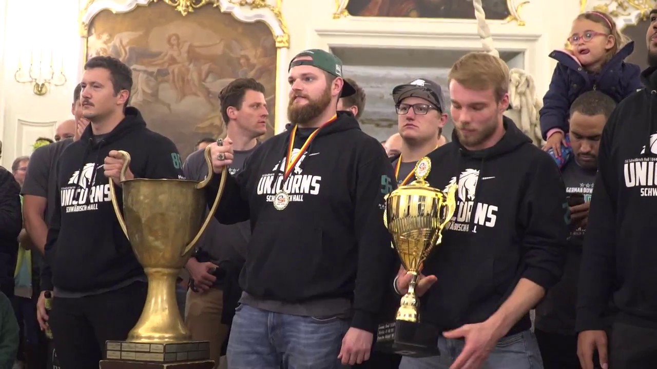 Unicorns Schwäbisch Hall Meisterfeier German Bowl 2017