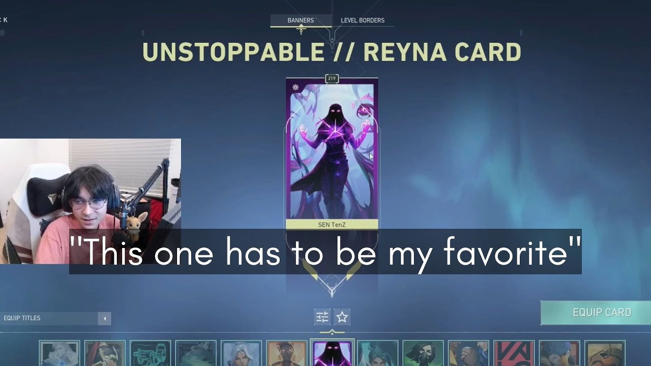 SEN TenZ's favorite player card in Valorant