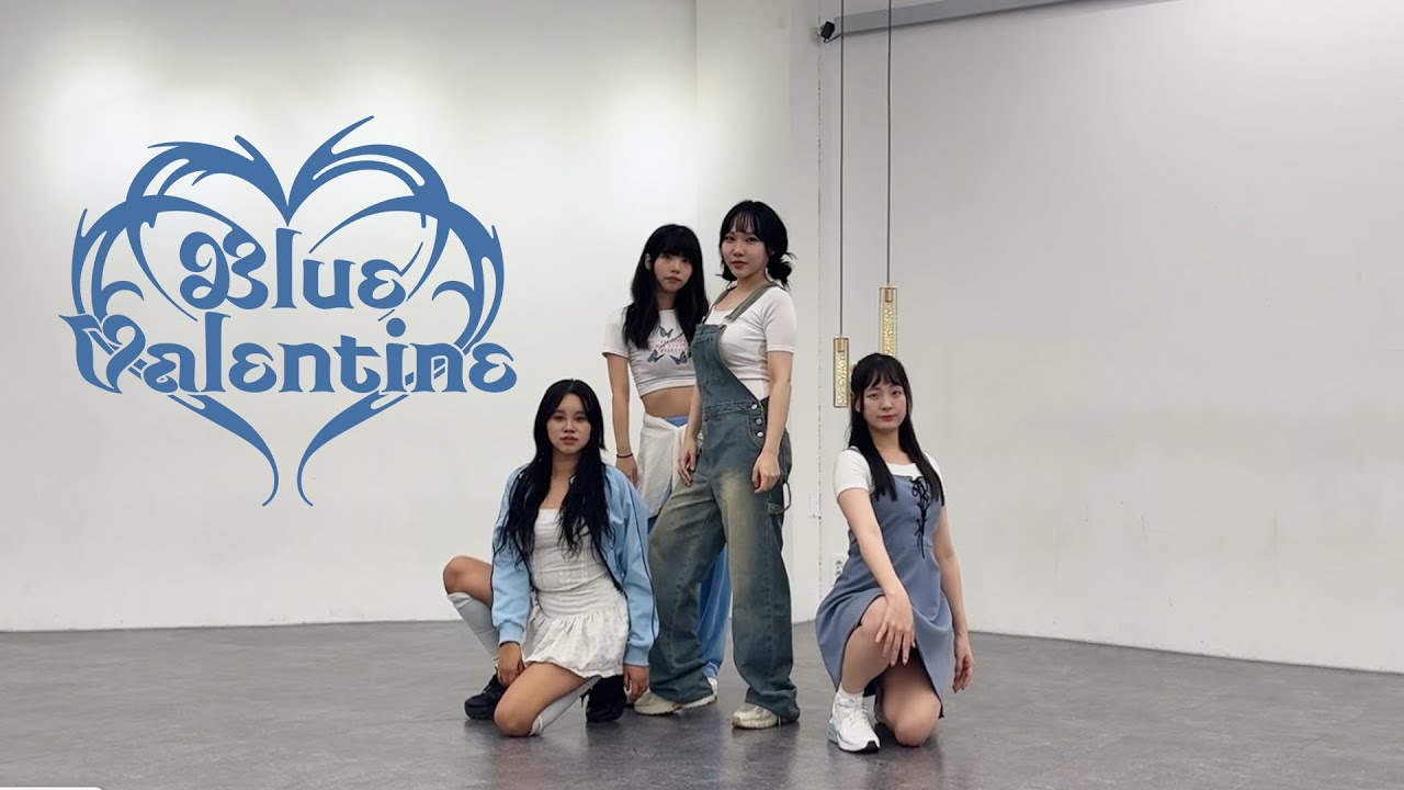 [Mirrored] 엔믹스 NMIXX - 블루 발렌타인 Blue Valentine 커버댄스 DANCE COVER 4인 버전 안무 거울모드