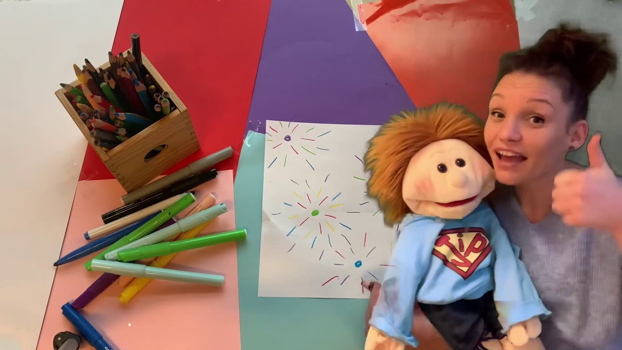 Jip en juf Esther maken vuurwerk!