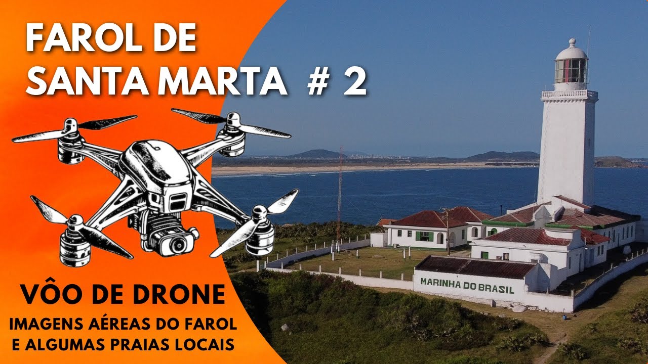 FAROL DE SANTA MARTA / LAGUNA SC  # 2 - Vôo de Drone com imagens aéreas do Farol e praias locais.