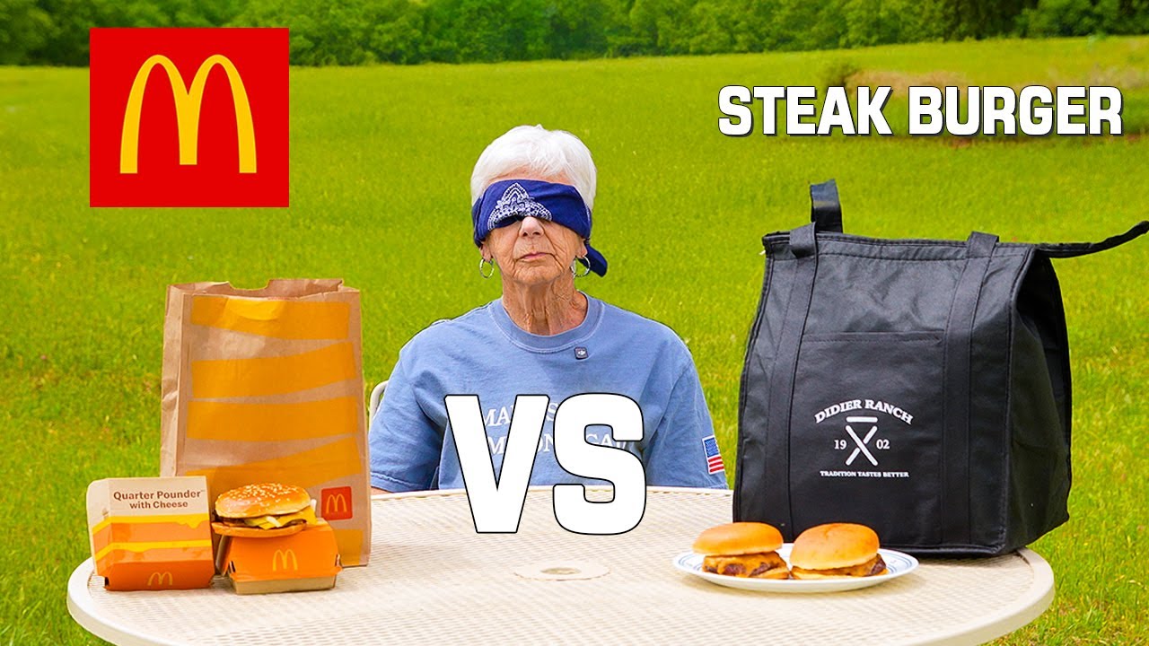 McDonald’s Burger vs Didier Ranch Steak Burger — Granny Tastes the Truth