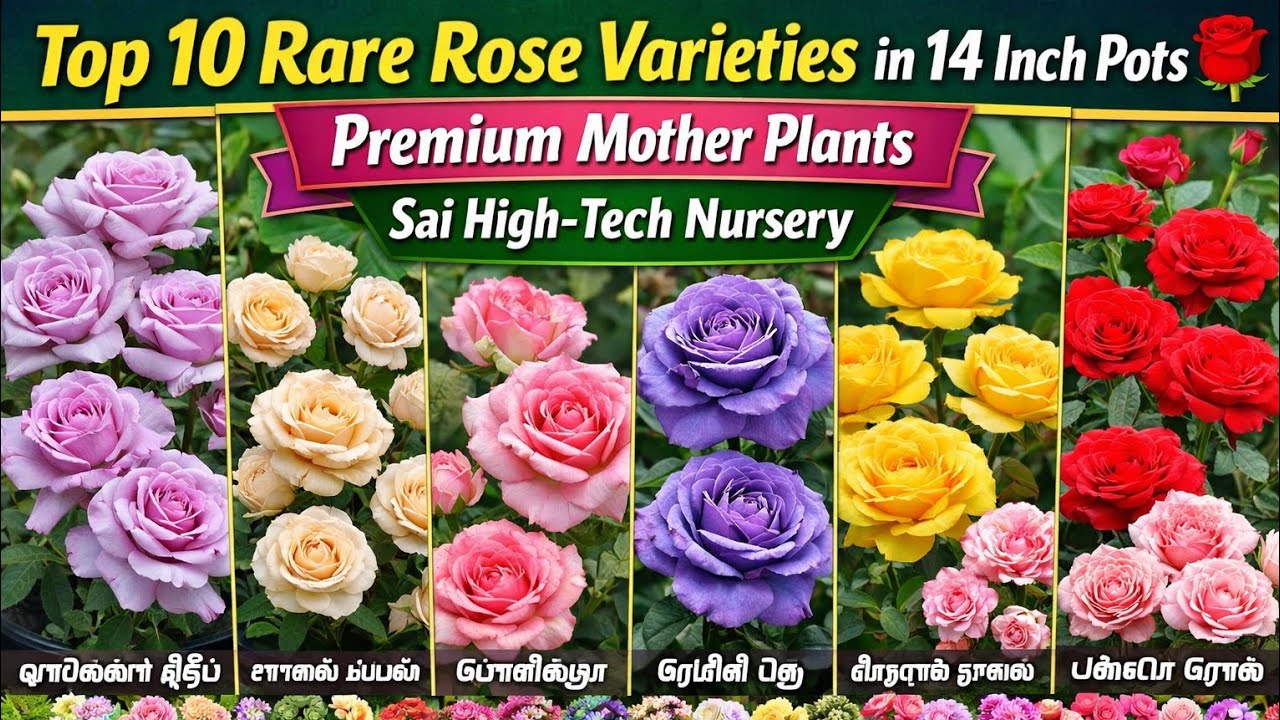 14 Inch Pot Rare Rose Mother Plants Collection 🌹 | Lavender Dream to Panneer Rose |6374934601