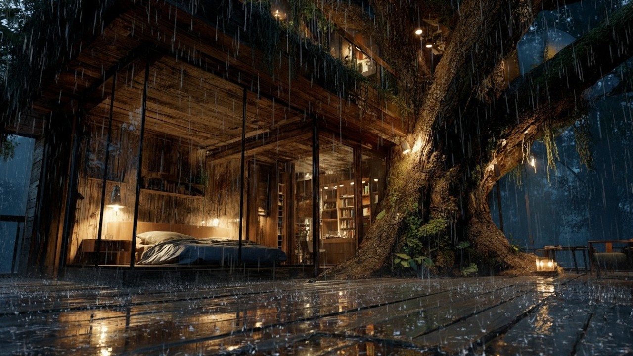 Soft Rain in the Deep Forest at Night 🌲 | Relax & Drift into Deep Sleep 🌧️