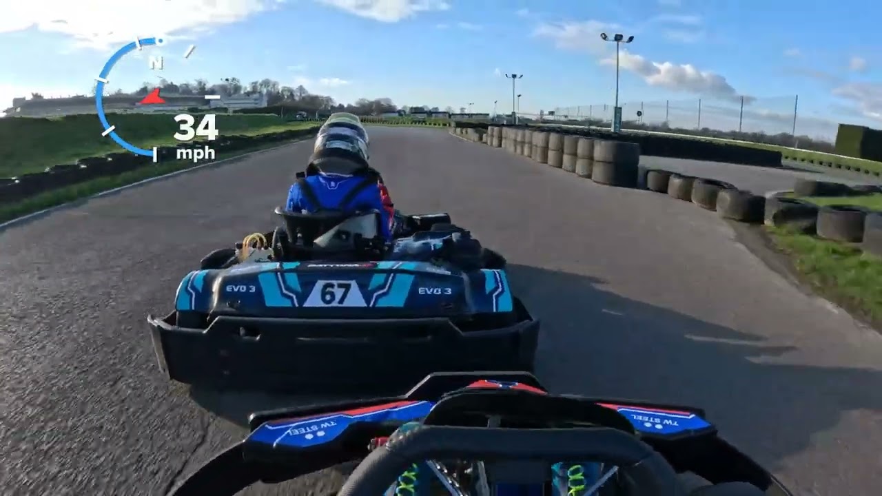 Daytona Sandown Park Inkart Championship Cadet A Final. Taking The Win