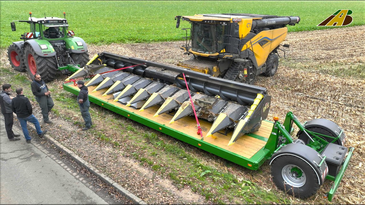 Großmähdrescher New Holland CR11 & DRAGO Pflücker - Körnermais - Traktor Fendt 1050 - Maisernte 2024