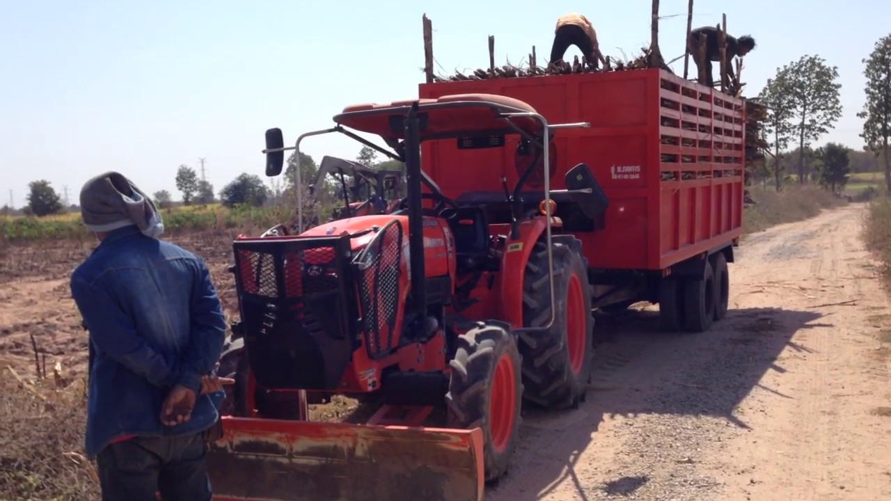 #Kubota #L5018 #ลากพ่วงบรรทุกอ้อย 12 ตัน!!!  M8540คีบอ้อย👍🏻👍🏻👍🏻✌🏻✌🏻
