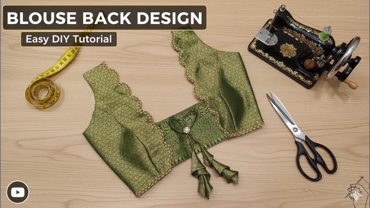 Latest Blouse Designs | Blouse Back Neck Design | Cutting and Stitching Back Neck Blouse Design 