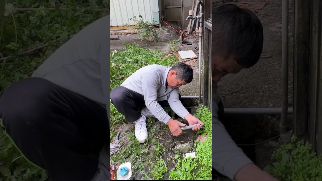 安裝碎化馬桶，排水管部分，因為是六分管，只能用大月彎形式配管，不可以用直角的彎頭，那就只能￼ DIY用烤的，烤驗技術了。