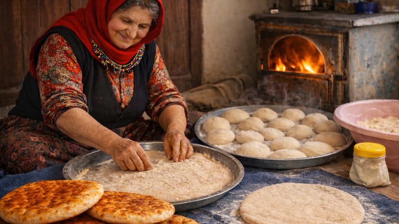 Traditional Bread Baking in a Village Kitchen | Gas Tandoor Cooking
