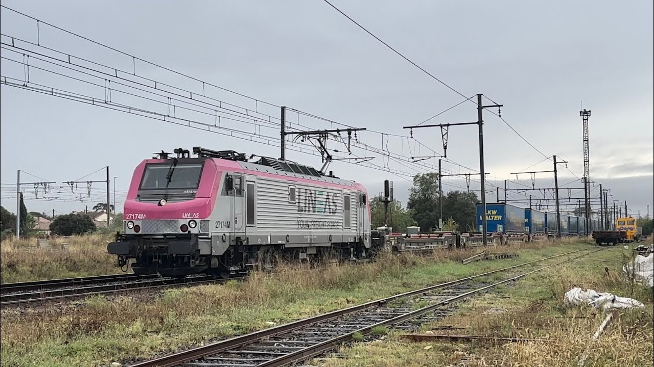 BB 27174M Lineas sur le train 52014 Perpignan Beau Marais au sud de valence