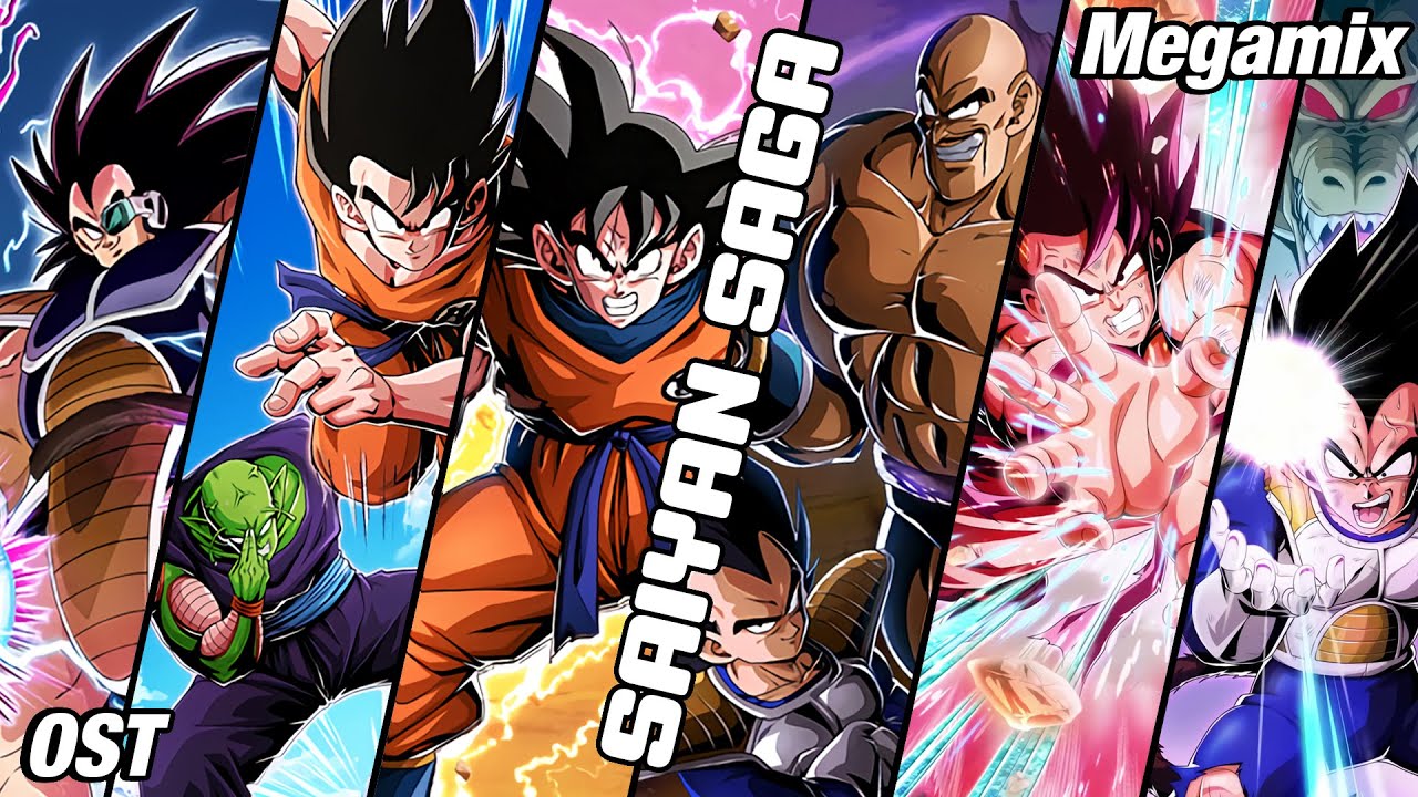 ALL SAIYAN SAGA OST MEGAMIX UPDATED | Dragon Ball Z Dokkan Battle