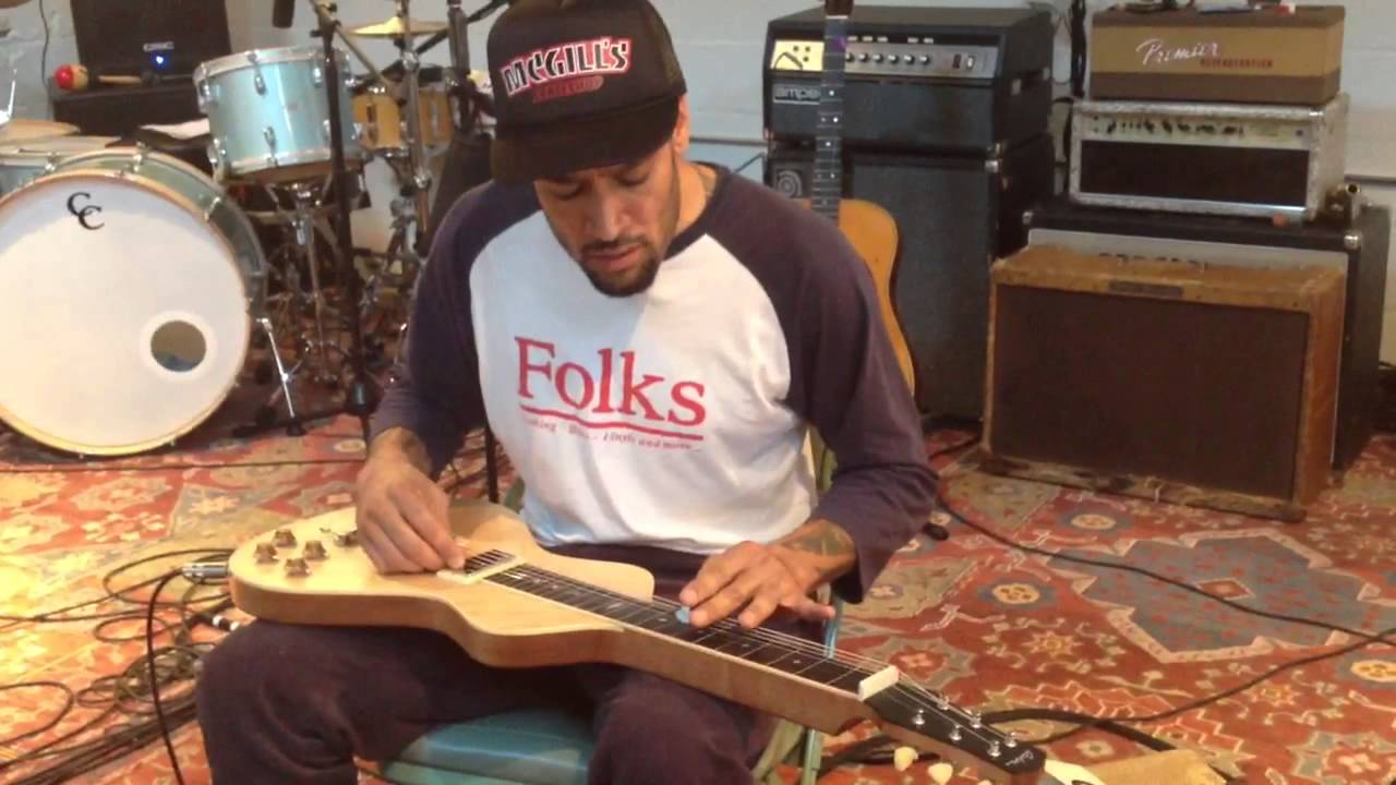 Ben Harper with Asher lap steel at the Machine Shop Dec 2012