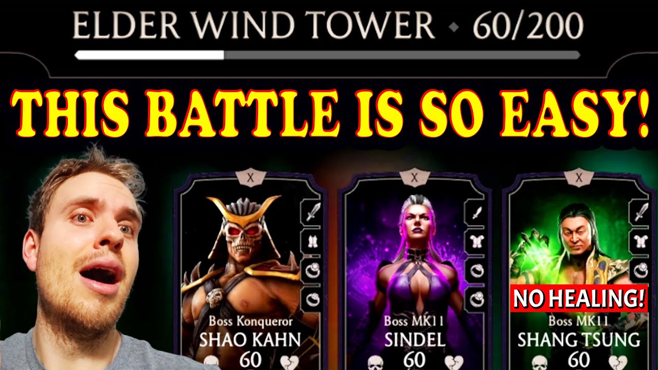 MK Mobile. How to Beat Battle 60 in Fatal Elder Wind Tower. EASY STRATEGY for Beginner account.
