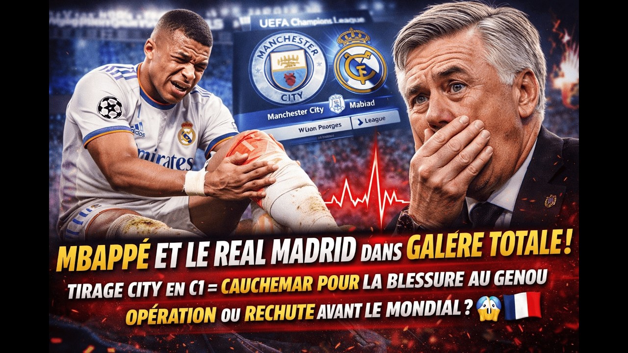 MBAPPÉ ET LE REAL MADRID DANS LA GALÈRE TOTALE !Tirage City en C1 cauchemar avec la blessure de KIKI