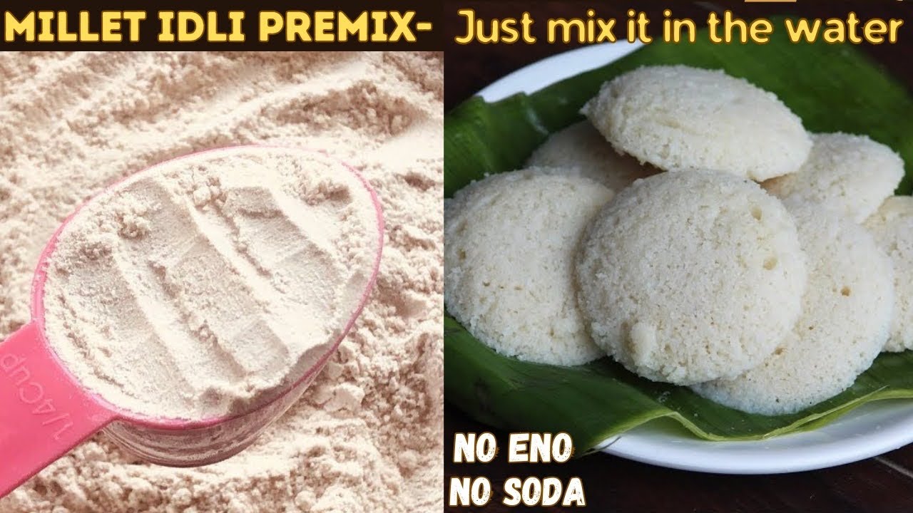 Homemade Millet Idli Premix Recipe- Soft spongy idli in 10 minutes|Just add water| No Eno| No Soda|