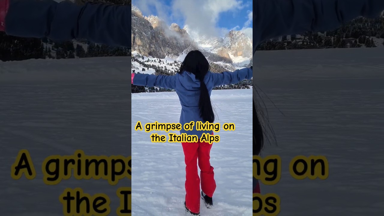😳😳Breathtaking  view of Italian Alp mountains. #italy #alpsmountains  #snow #nature