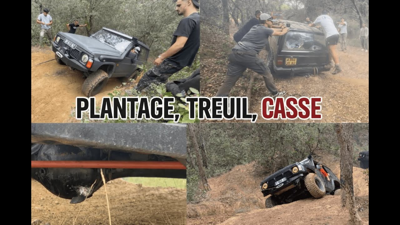 GROSSE SORTIE 4X4 DES PLANTAGE,  DU TREUIL ET DE LA CASSE 😎
