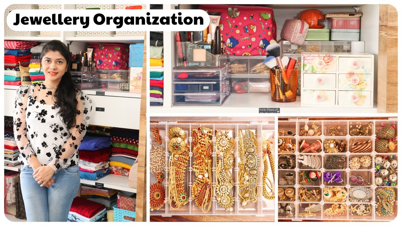 Jewellery &  Makeup Organization | कम जगह में ज़्यादा ज्वेलरी रखने का सही तरीका ~ Home 'n' Much More