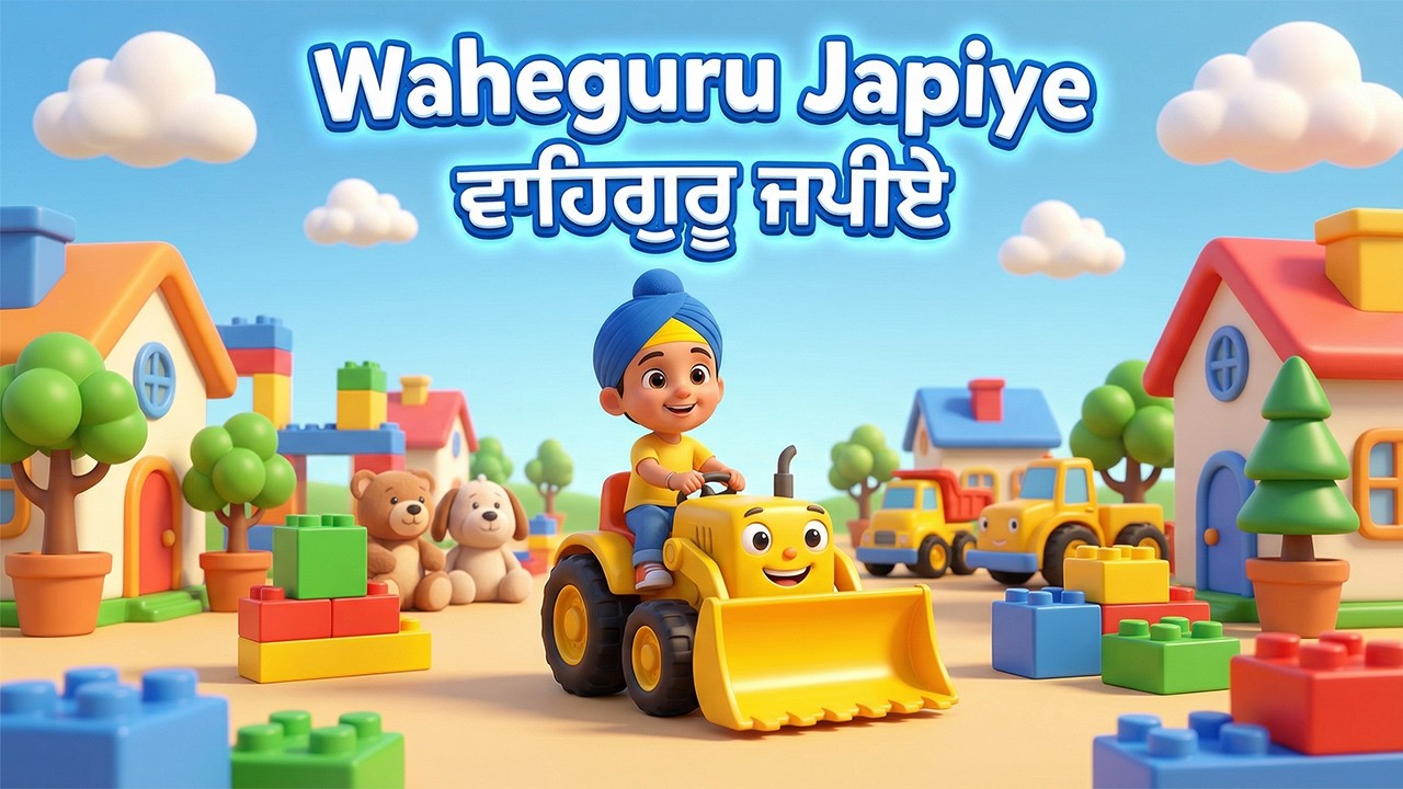 Waheguru Japiye | ਛੋਟੇ ਬੱਚਿਆਂ ਲਈ | Satnam Waheguru Japiye for Babies &Kids | Sikh Prayer