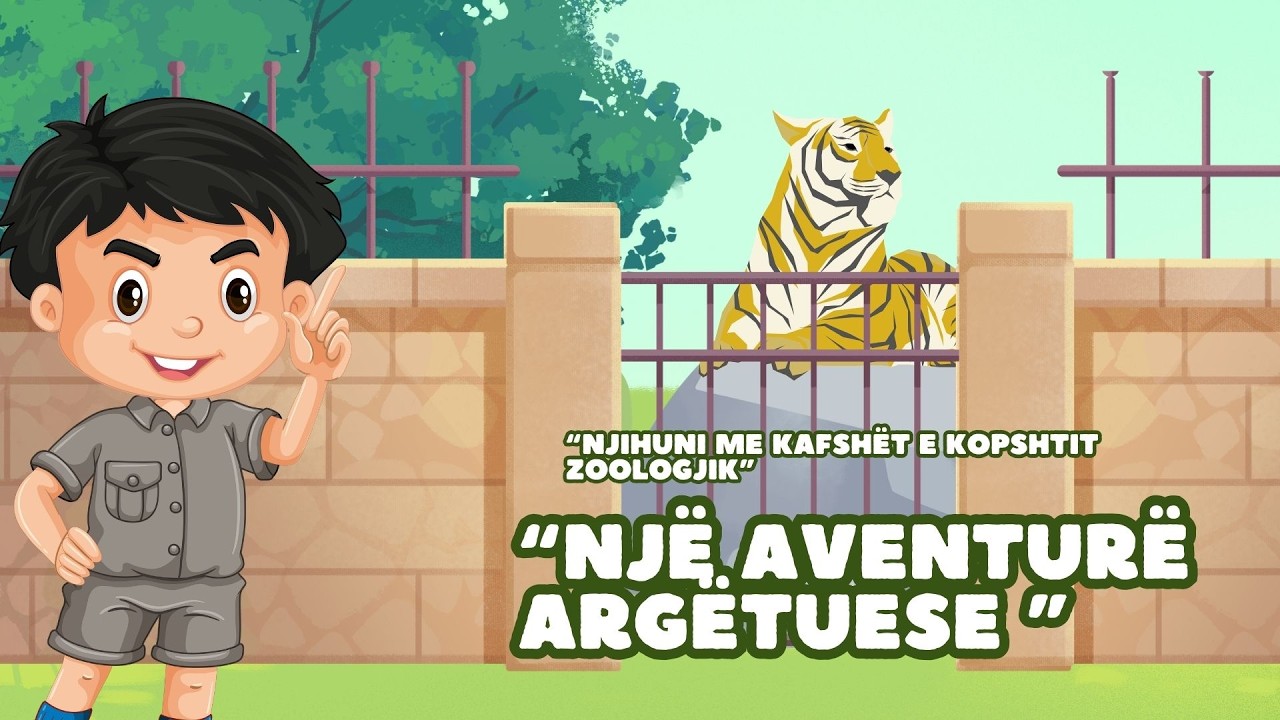 Kafshët për Fëmijë 🦁 Mësojmë Kafshët në Kopshtin Zoologjik | Luani, Tigri, Zebra, Majmuni