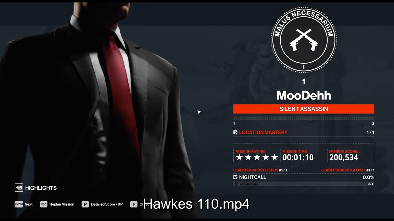 Hitman's Easiest Level Done Quietly in 1:10