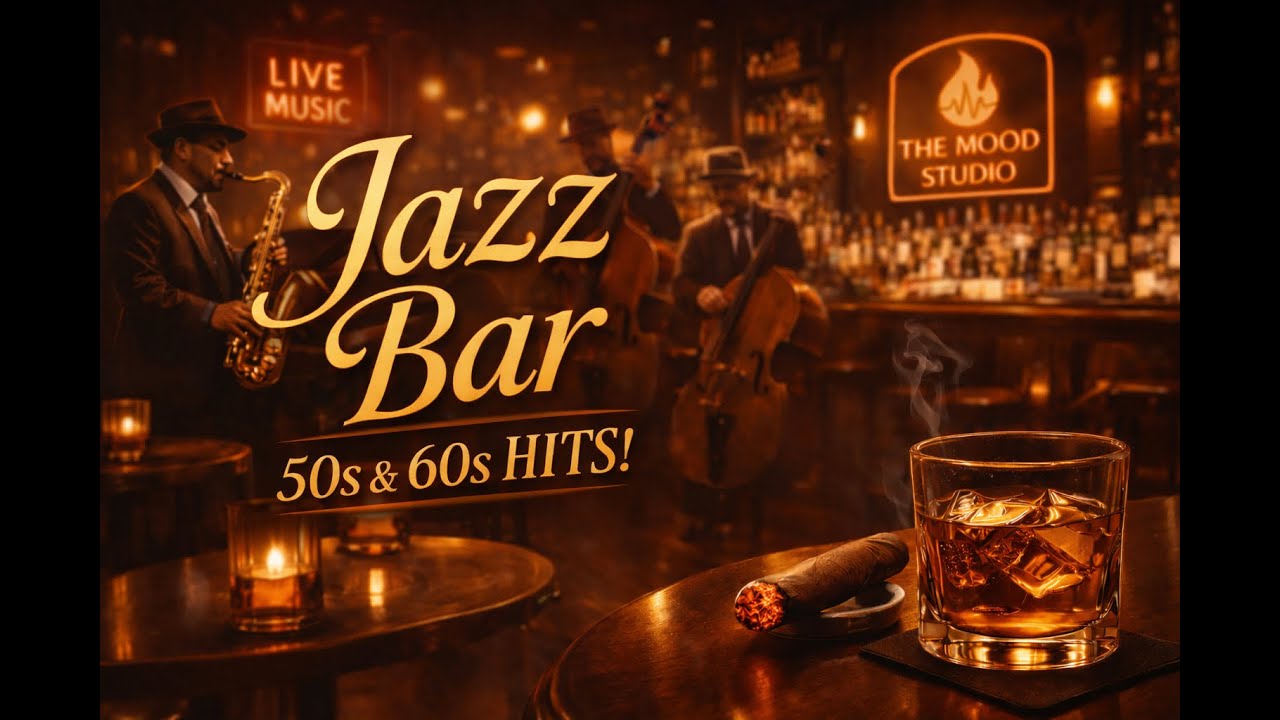 Jazz Bar Ambience ☕ Smooth & Rhythmic Jazz (50s–60s Jazz Club Music)
