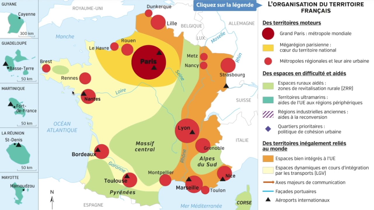 Géographie 3ème  Aménager les territoires pour réduire les inégalités