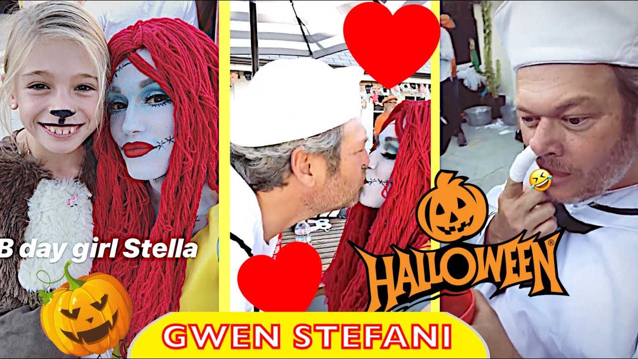 Gwen Stefani & Blake Shelton at Stella's Halloween birthday party 🎃