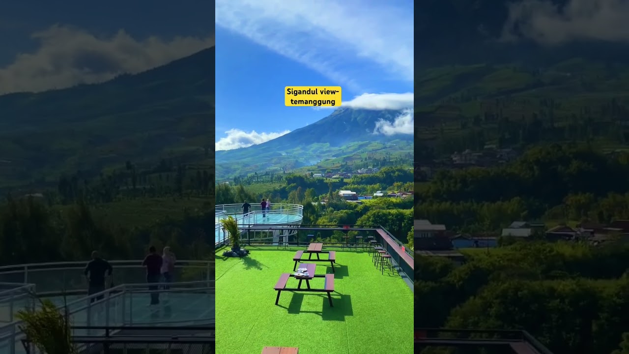 Cafe yang punya view alam indah-Sigandul view#temanggung #sigandulview