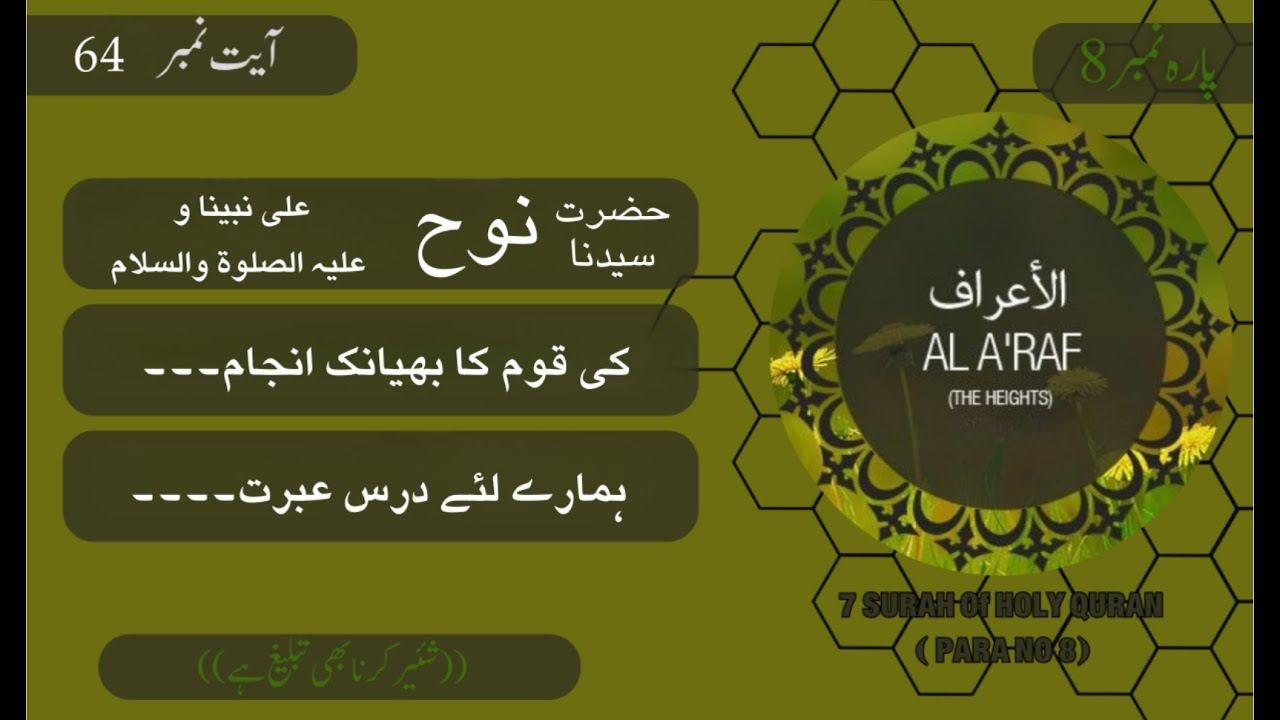 7 Surah Al A'raf ayat 064 | Dars e Quran | Mufti Fazal Ur #Rahman