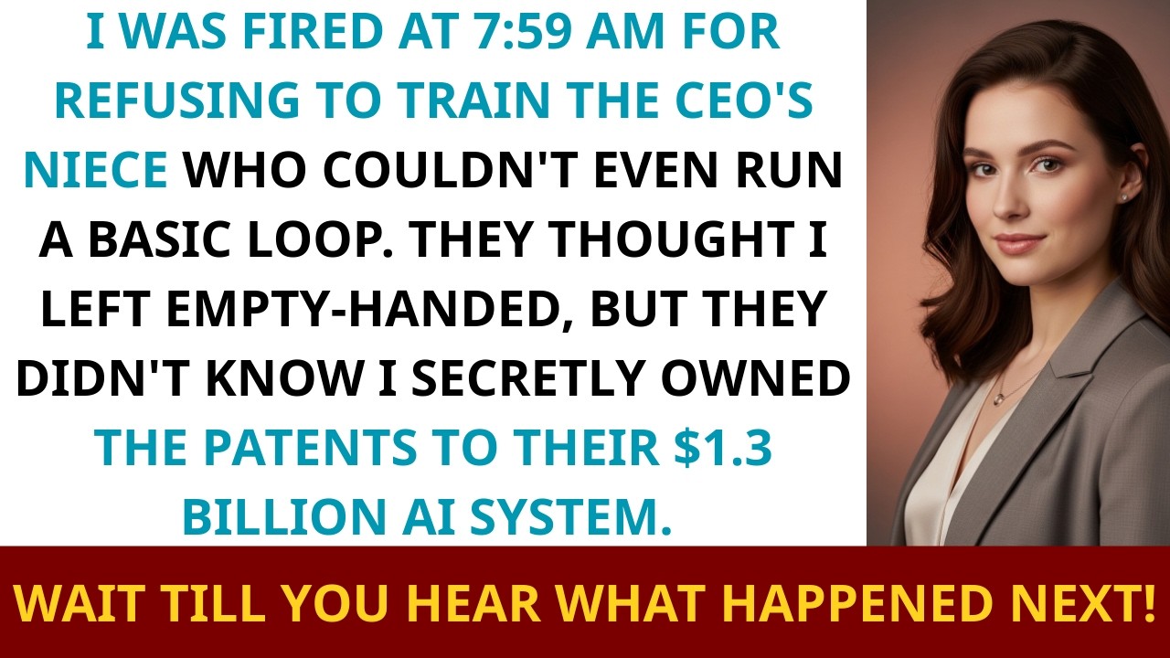 I Got Fired at 802 AM for Refusing to Train the CEO’s Niece—They Forgot I Owned the $1 4B AI