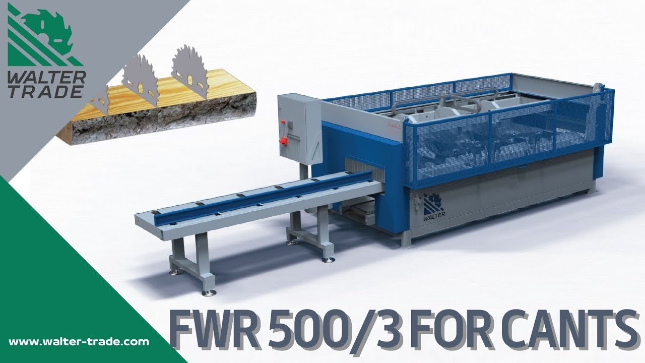 Double/three-saws cross-cut machine for two-edged cants FWR 500/2 / FWR 500/3 WALTER
