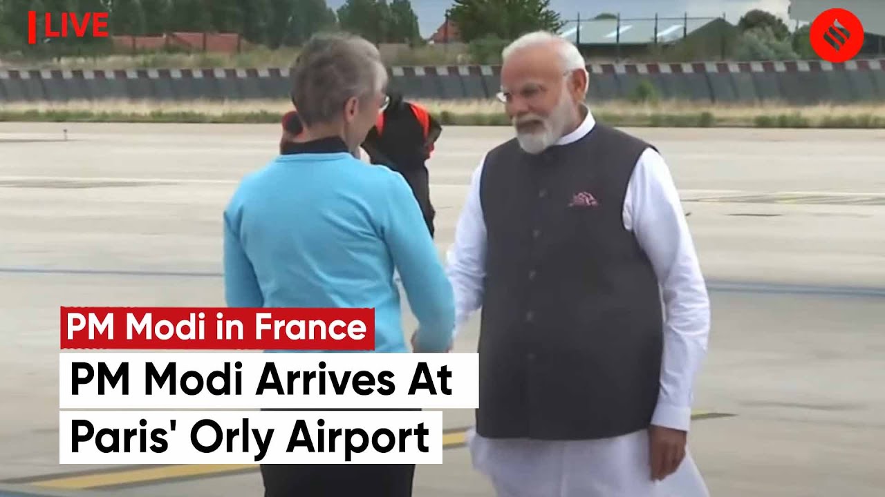 PM Modi France Visit: Prime Minister Narendra Modi Arrives At Paris' Orly Airport