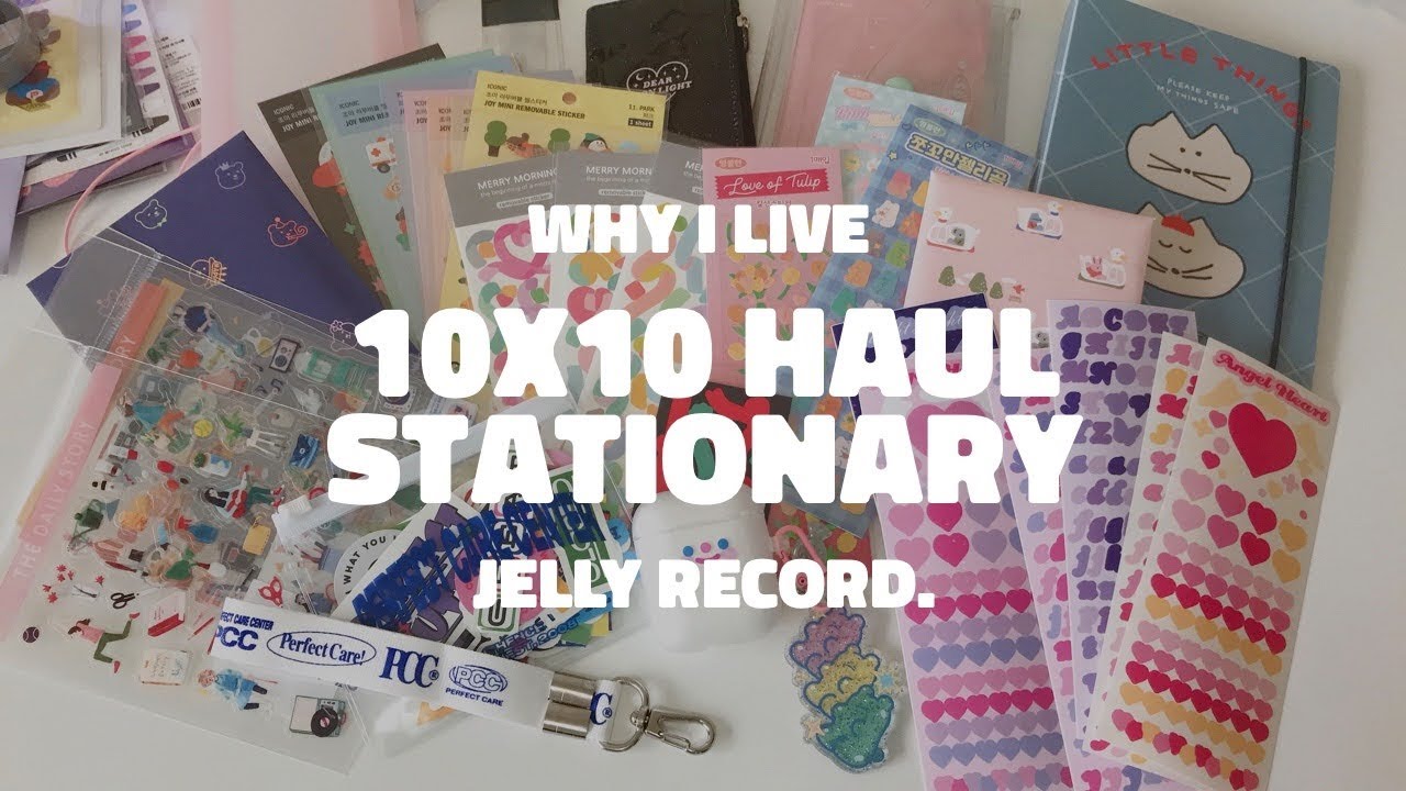 experiencing peak happiness over stationary 👍 | 10x10 unboxing | jelly record.