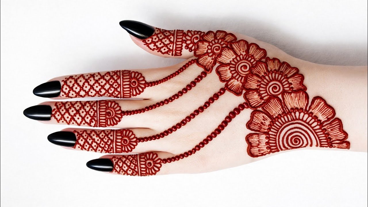 Best and beautiful mehndi design for backhand|| easy and stylish backhand mehndi design|| Eid mehndi