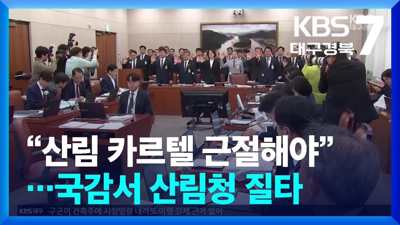 &ldquo;산림 카르텔 근절해야&rdquo; 산림청 부실 사업 국감서 질타 / KBS  2025.10.20.