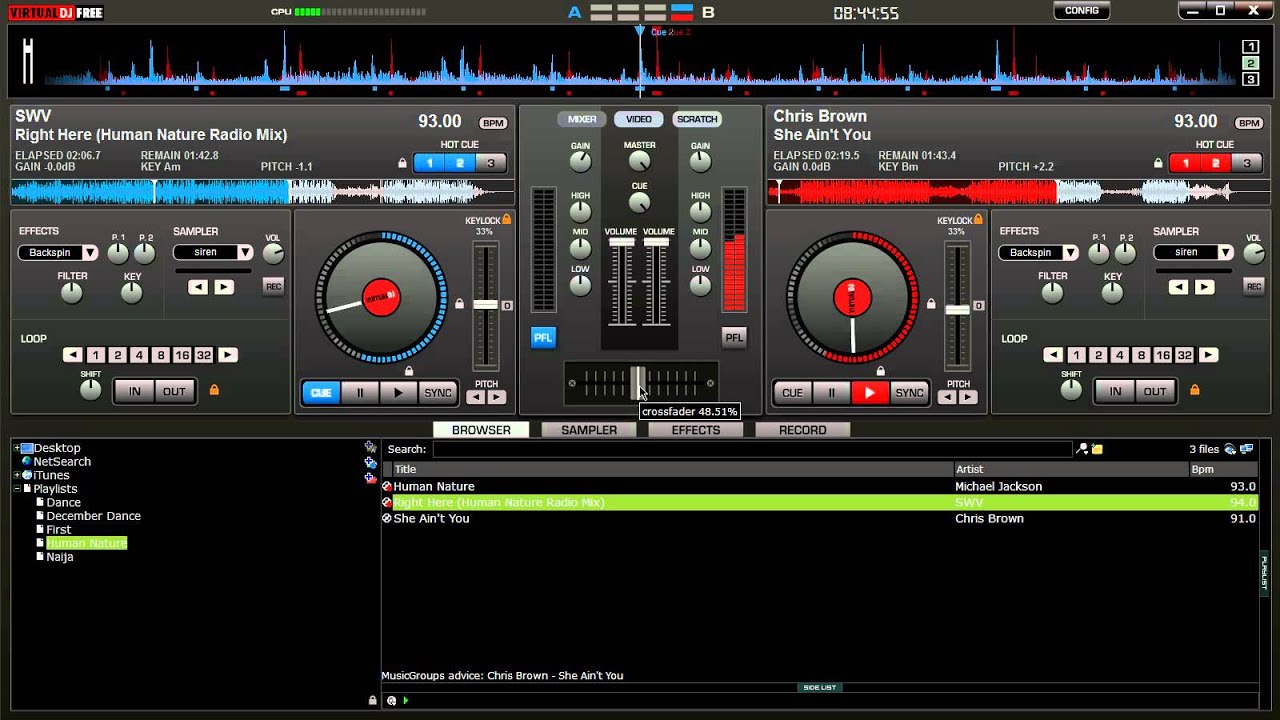 Michael Jackson - Human Nature (Right Here, She Aint You Remix) ft. Chris Brown and SWV
