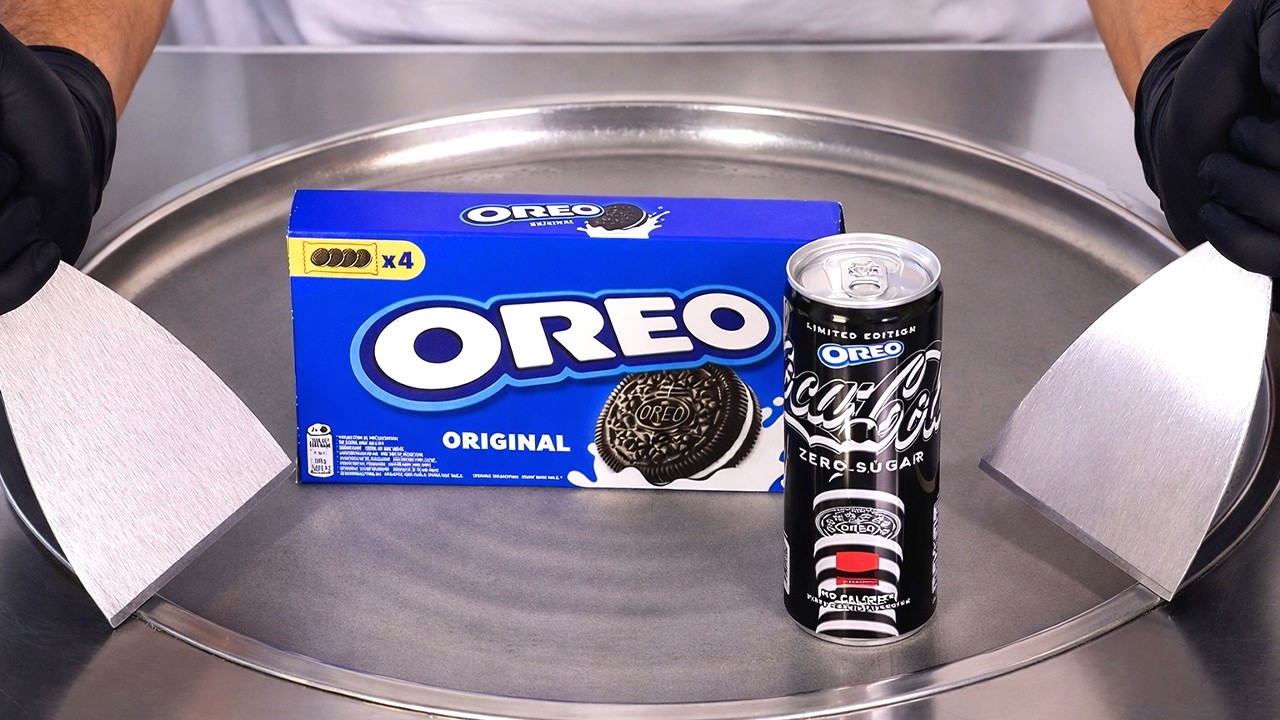 Coca-Cola & Oreo - Ice Cream Rolls | Satisfying Visual ASMR