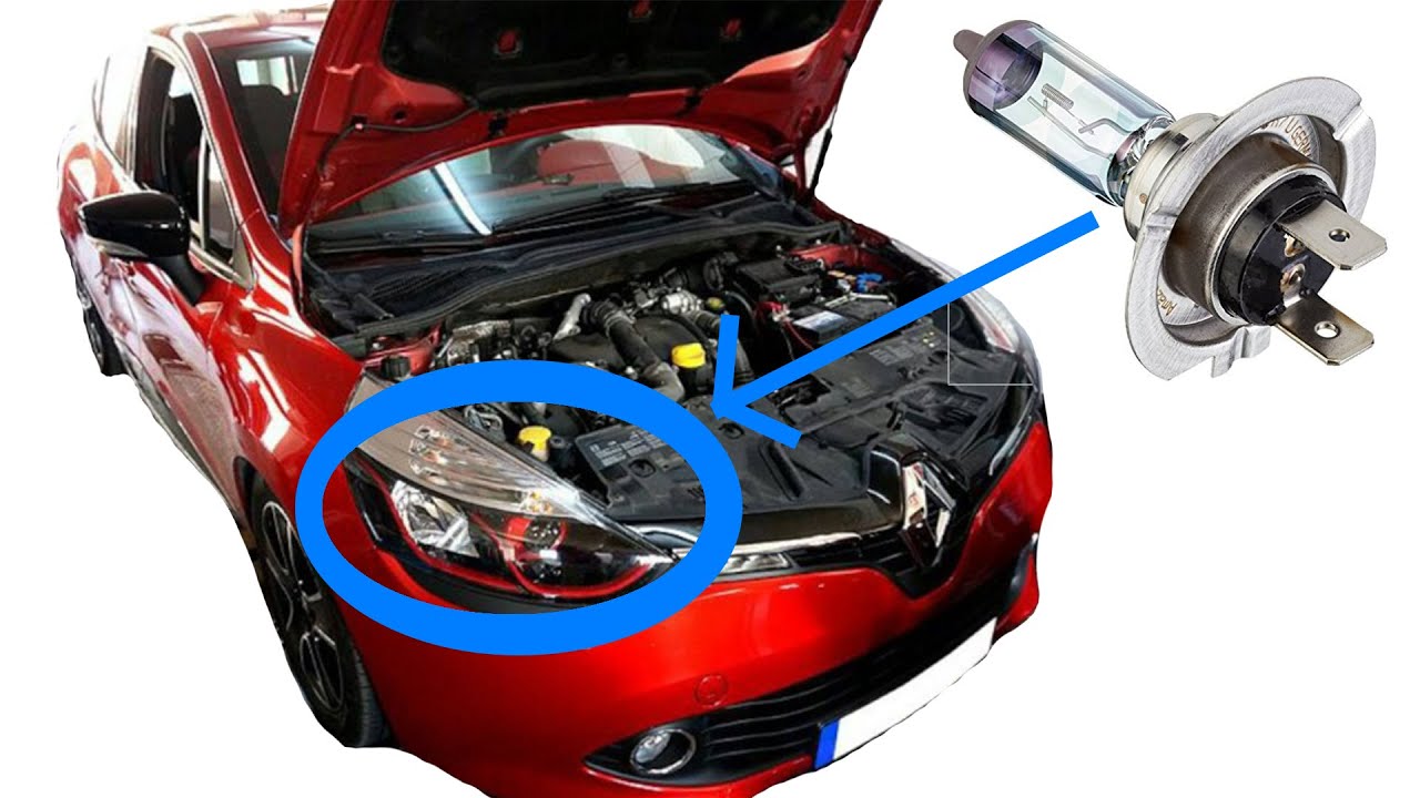 Renault Clio 4 - HEADLIGHT bulb Change ampoule de Feu de croisement