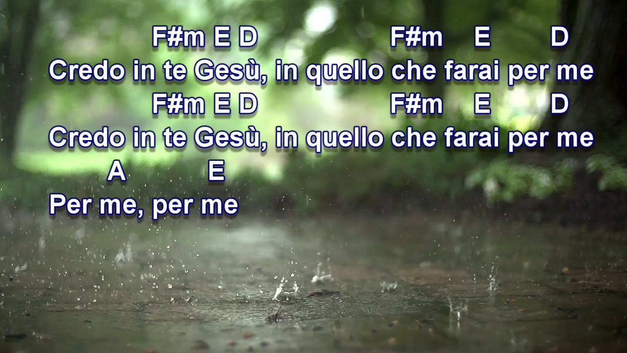 Credo in Te - Ricevi tutta la gloria ORIGINALE (Accordi e testo)