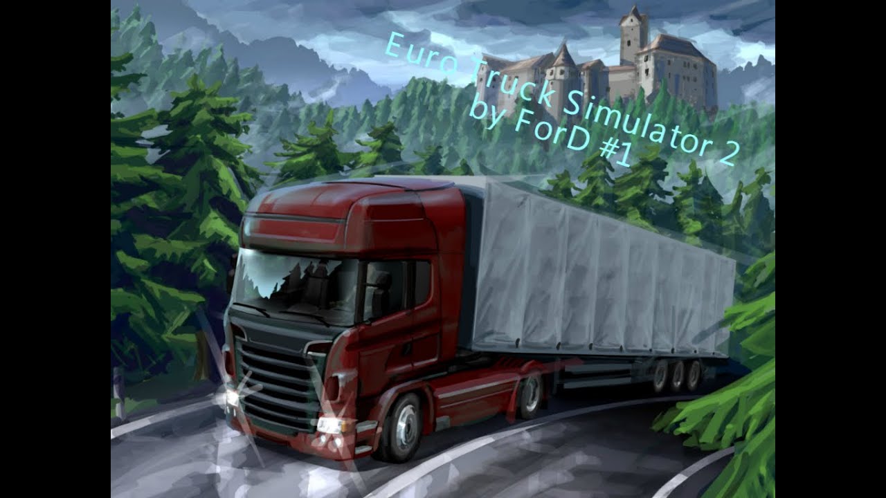 Играю в Euro Truck Simulator 2 за рулем Logitech G27, первая поездка