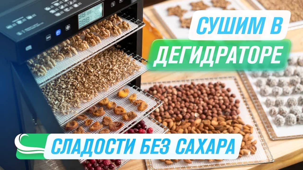 Десерты без сахара | 5 веганских рецептов в Дегидраторе RAWMID RMD-10 | Козинаки, Пастила, Конфеты