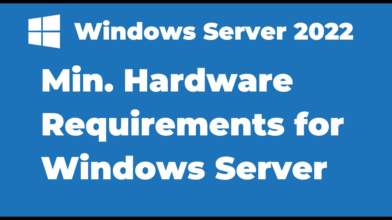 3. Требования к оборудованию для Windows Server 2022