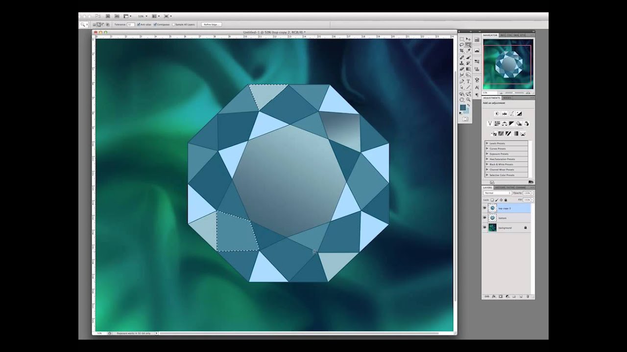 Paint gemstones in Photoshop by Drazenka Kimpel