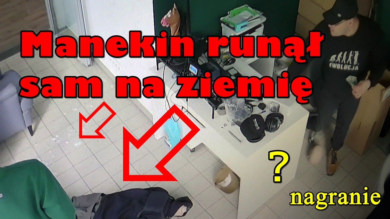 NAGLE MANEKIN RUNĄŁ NA GLEBE ! Wibracja, podmuch czy tąpnięcie? Jest nagranie, ale...