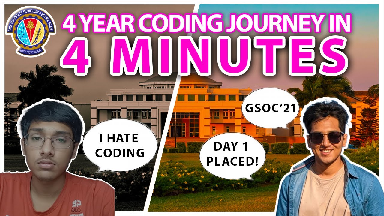 BITS Pilani CS 4 year coding journey in 4 mins ✨🚀